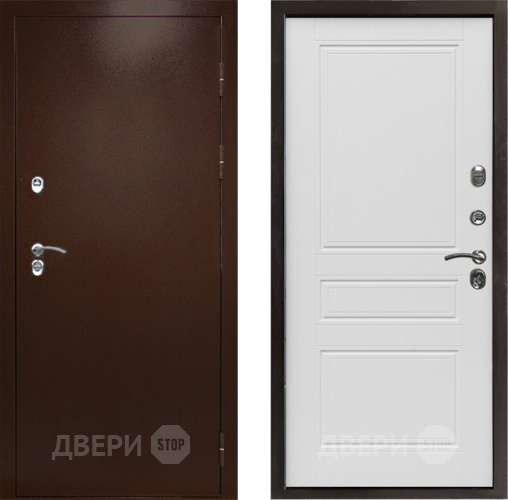 Входная металлическая Дверь Престиж TERMO с терморазрывом Снегирь Медь Классика Лиственница белая в Дедовске