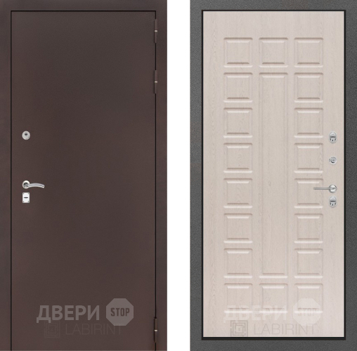 Дверь Лабиринт (LABIRINT) Classic антик медь 04 Беленый дуб в Дедовске