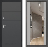 Дверь Лабиринт (LABIRINT) Art Зеркало Максимум Грей софт